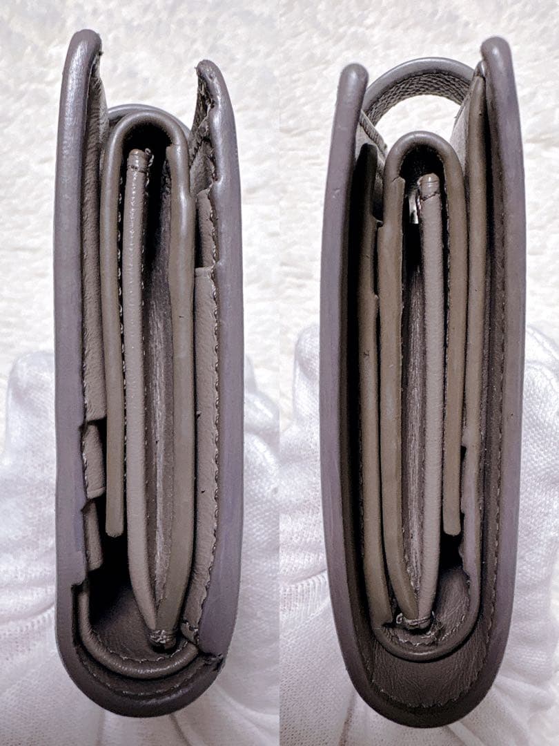 ♡美品♡CELINE 二つ折り財布 ストラップ スモール ウォレット グレーロゴ