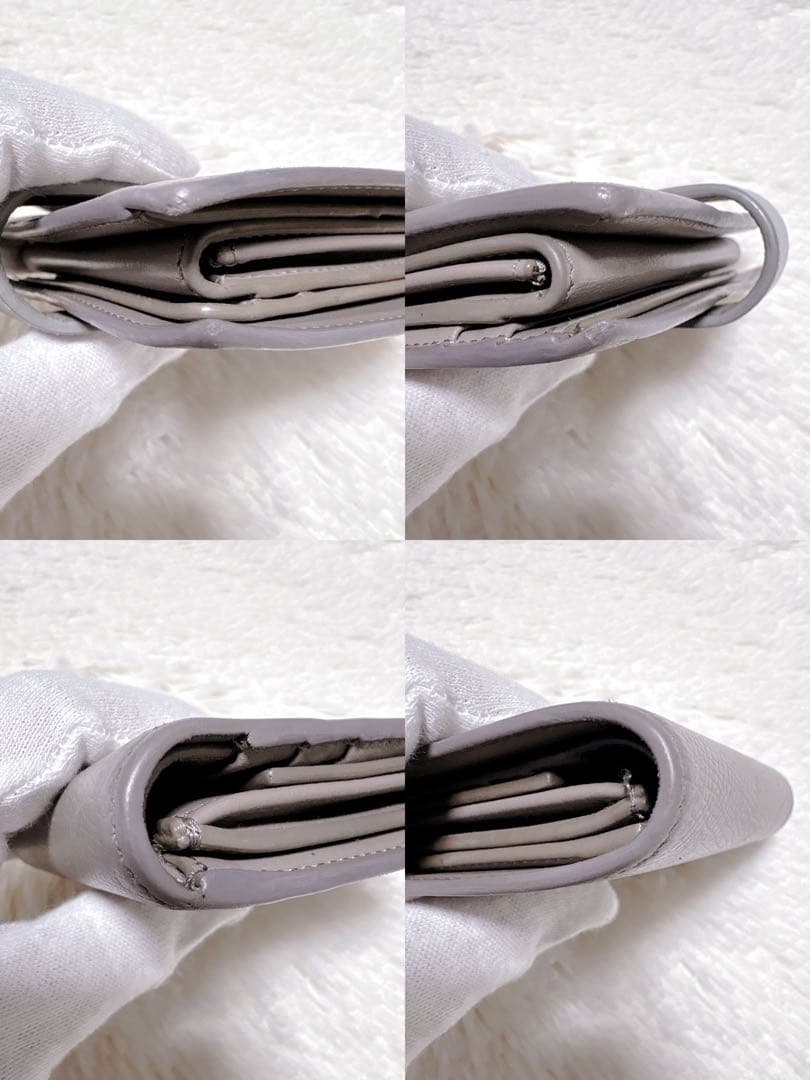 ♡美品♡CELINE 二つ折り財布 ストラップ スモール ウォレット グレーロゴ