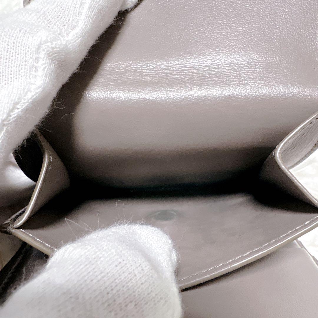 ♡美品♡CELINE 二つ折り財布 ストラップ スモール ウォレット グレーロゴ