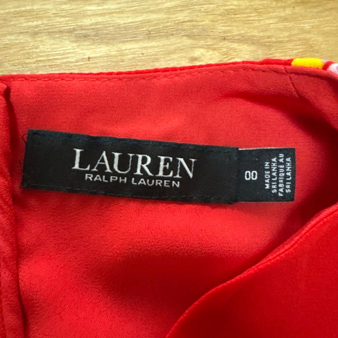 ローレン　ラルフローレン　花柄　ロングワンピース　小さめサイズ　米国購入　新品