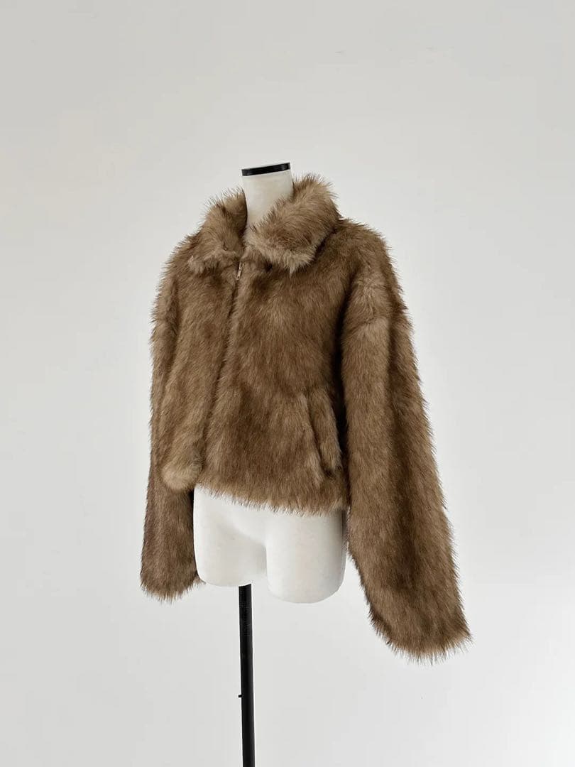 【完売品】maison.celon / eco fur short jacket