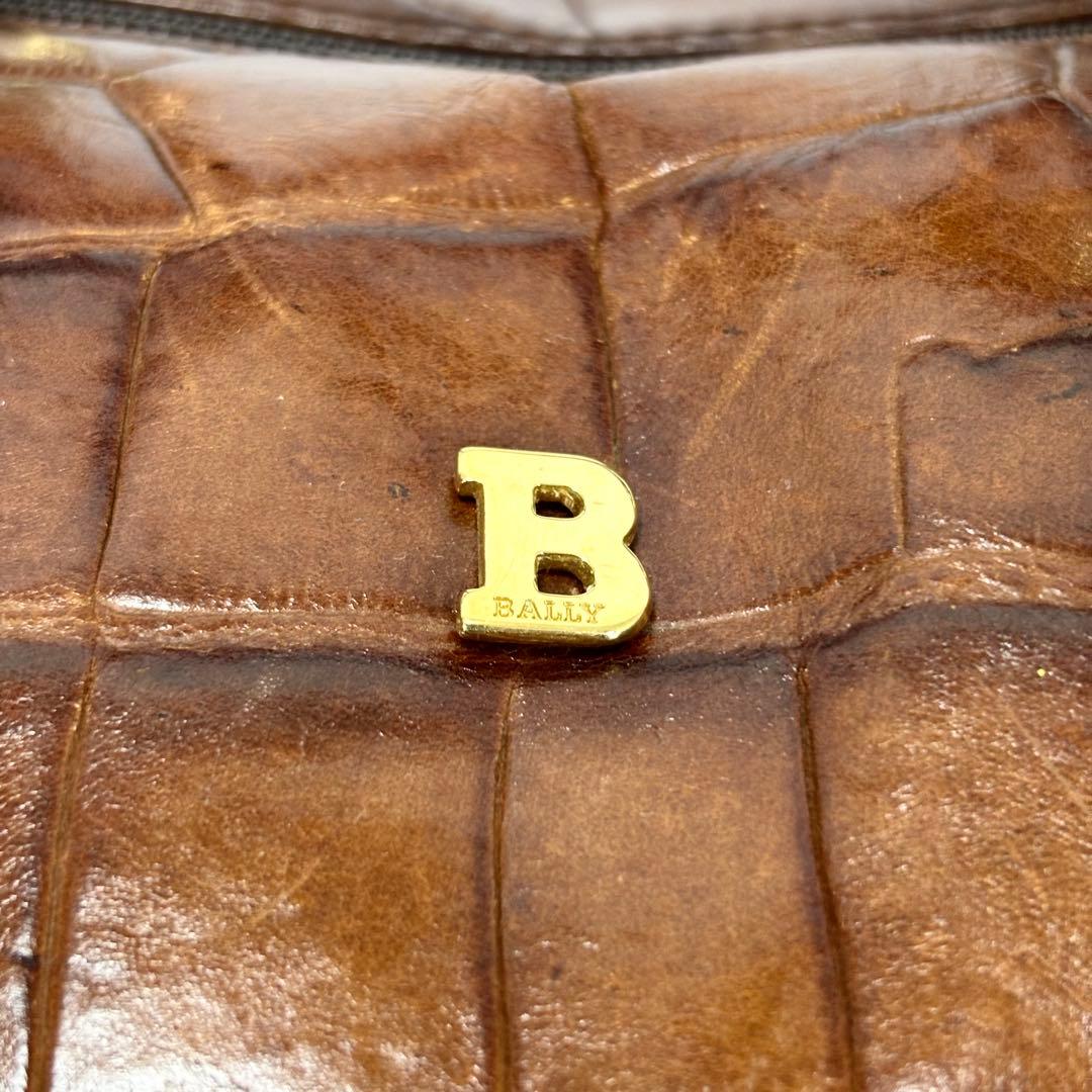 バリー ボストンバッグ 大容量 ゴールド金具 イタリア製 ロゴ金具 旅行カバン