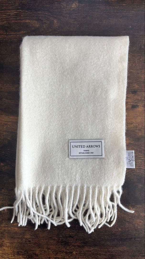 UNITED ARROWS カシミヤ マフラー アイボリー