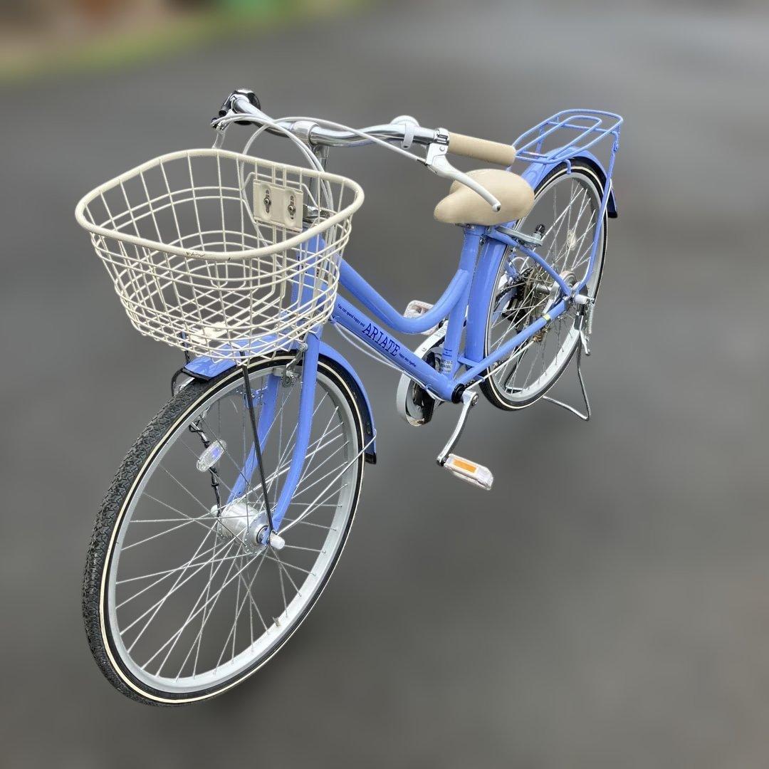 CAT『引取限定』シティサイクル　エンドウ商事　ARIATE 24インチ青