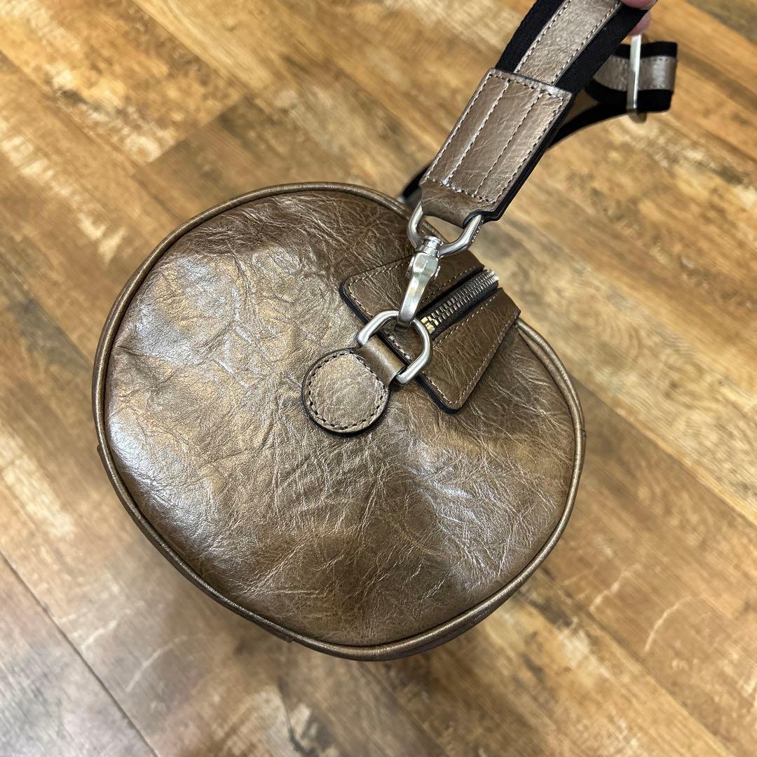 aniary アニアリ ドラム ショルダーバッグ 牛革 レザー