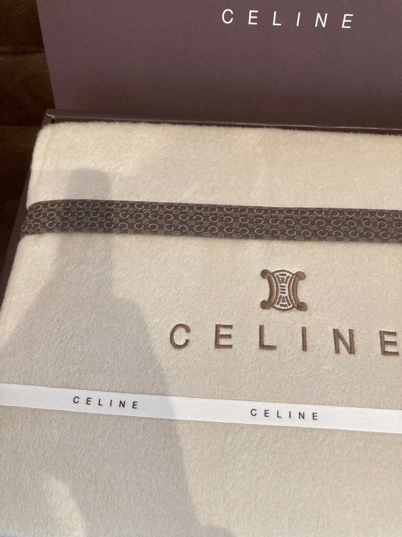 【未使用】CELINE セリーヌ トリオンフ　シルク毛布 マカダム　2