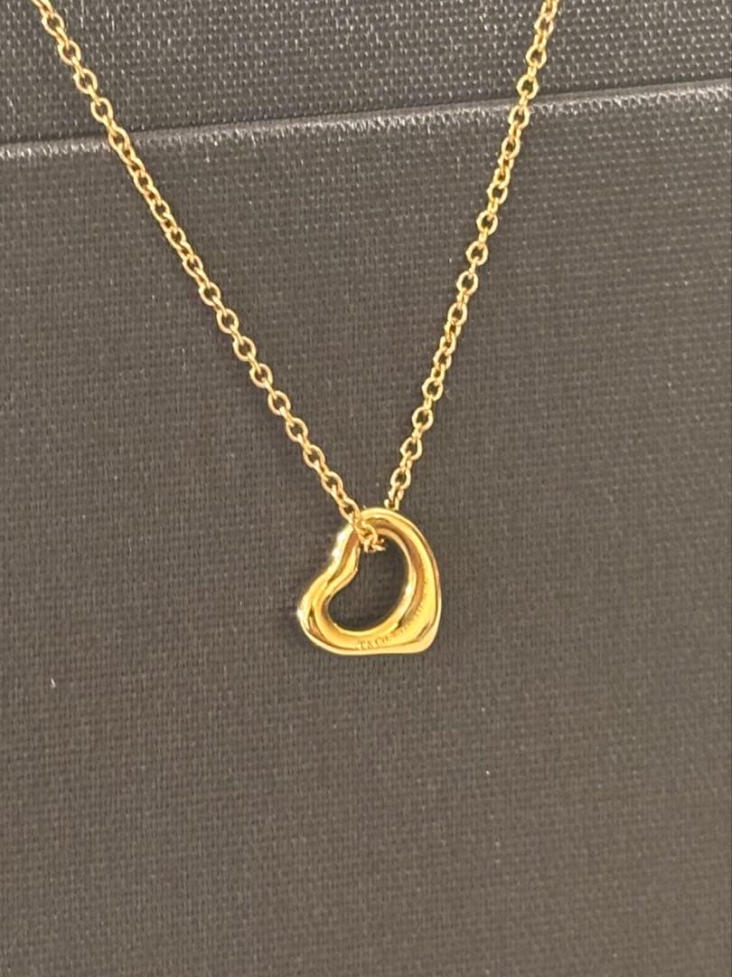 ティファニー エルサ・ペレッティオープン ハート ペンダントローズゴールド7mm