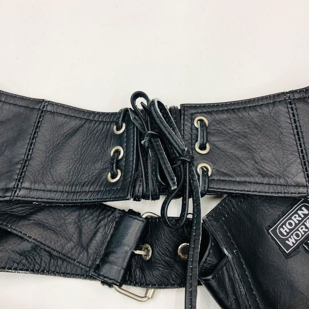 ★1473 ホーンワークス　レザーチャップス　オーバーパンツライディング　牛革