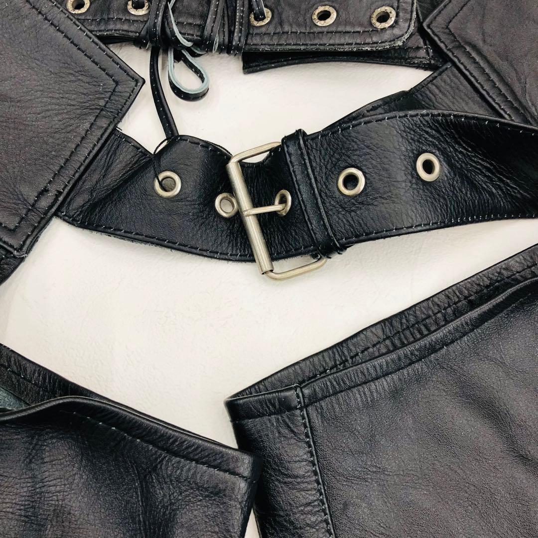 ★1473 ホーンワークス　レザーチャップス　オーバーパンツライディング　牛革