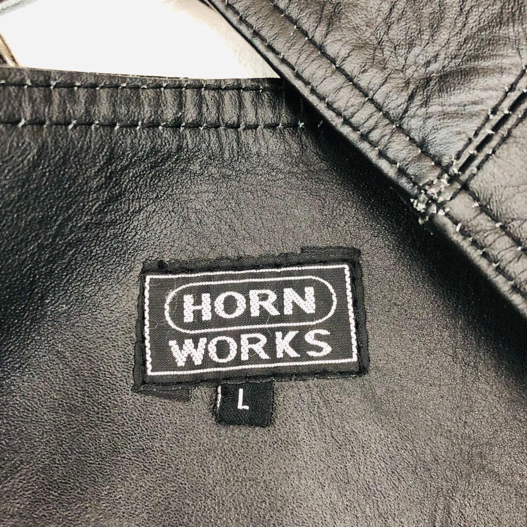 ★1473 ホーンワークス　レザーチャップス　オーバーパンツライディング　牛革