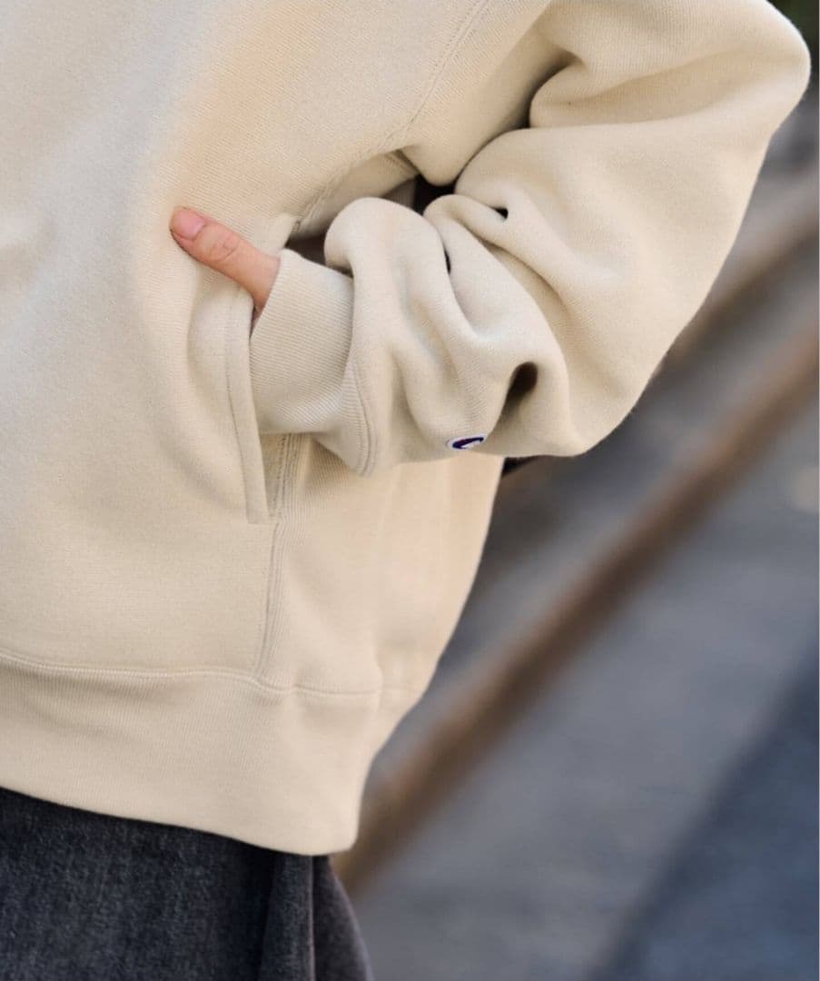 【FRAMeWORK】Champion別注製品染めリバースウィーブポケット