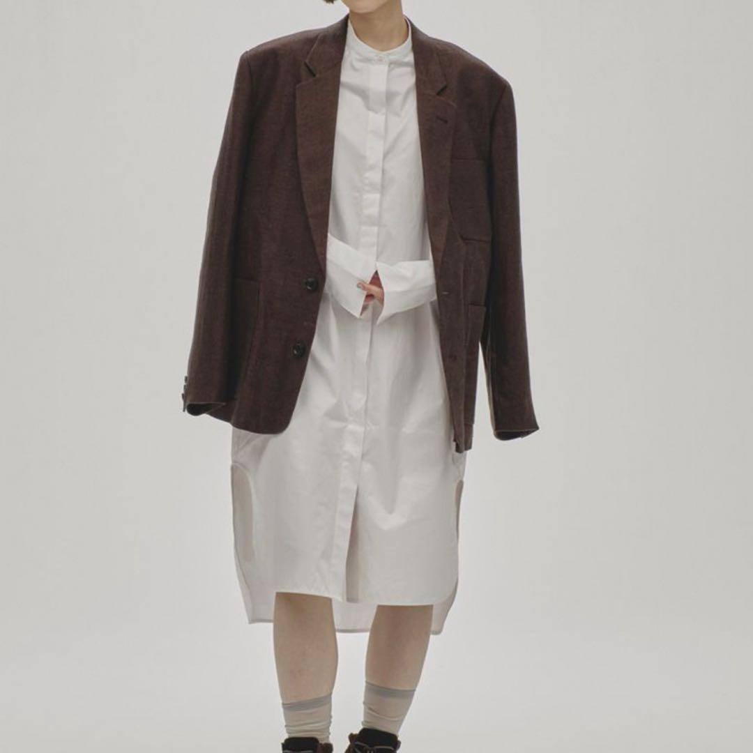 todayfulボーイフレンドリネンジャケット(ブラウン38).美品