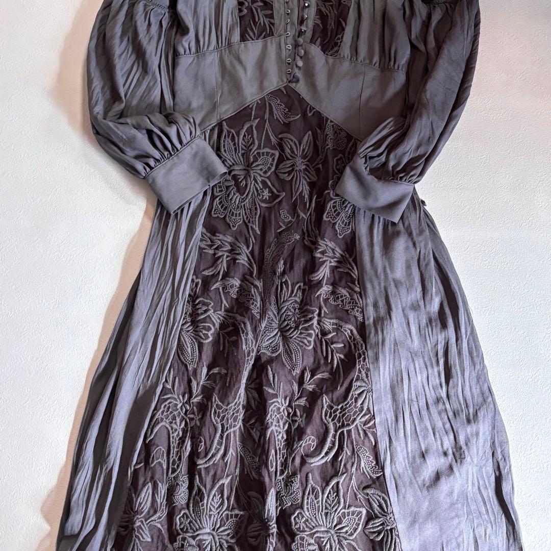 ワンピース AMERI IMEDI EMBROIDERY TULLE LACE DRESS