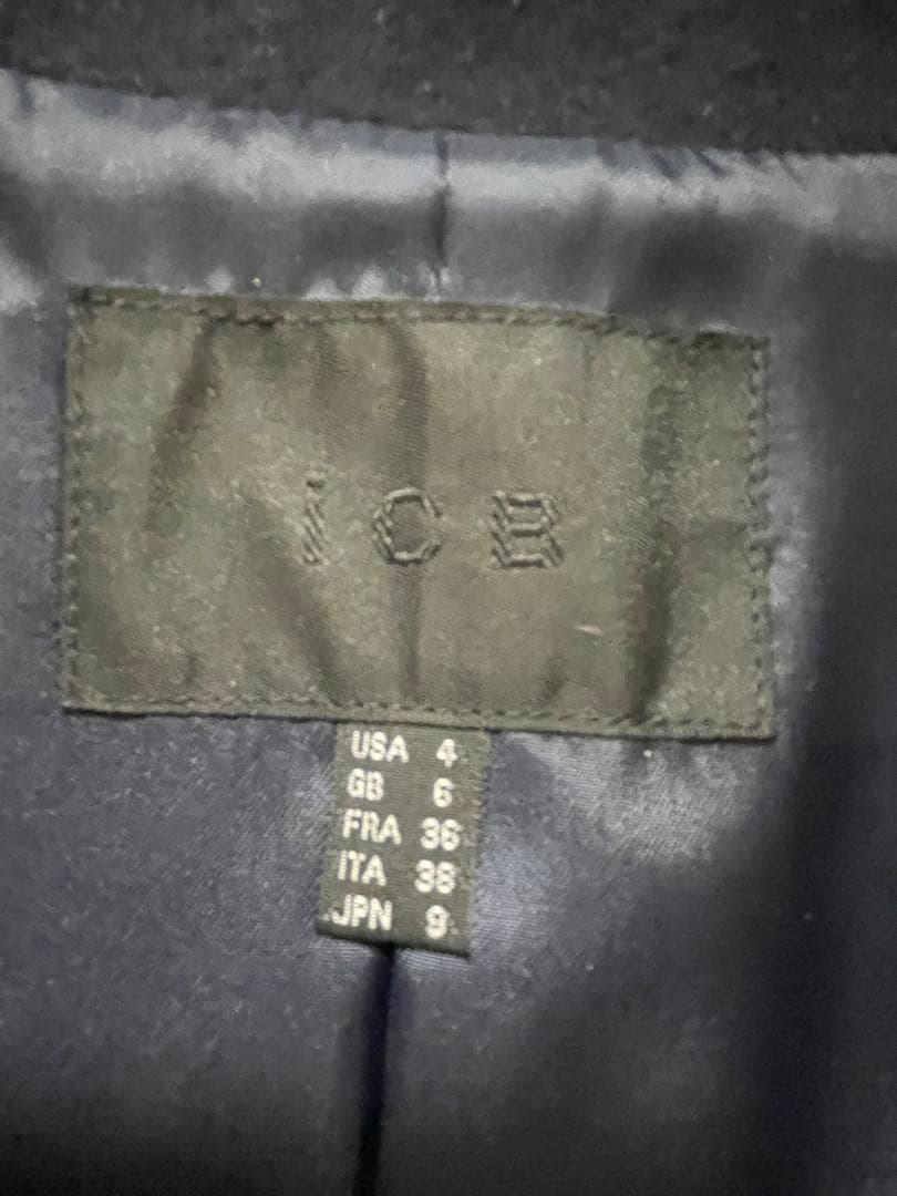 【美品】iCB ネイビー ロングチェスターコート