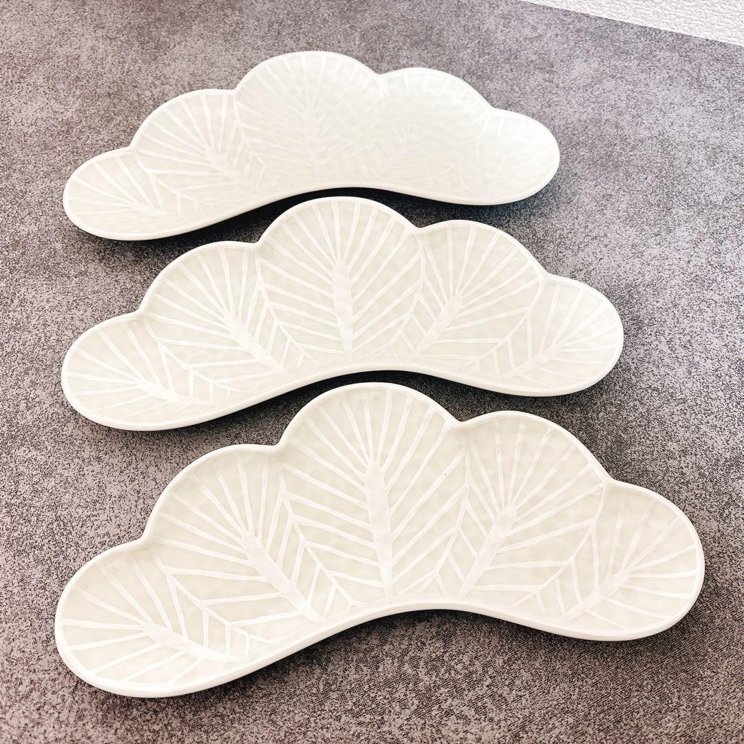 マロンケーキリピ様価格　幸楽窯　松葉形前菜皿　白金　白銀　6点セット