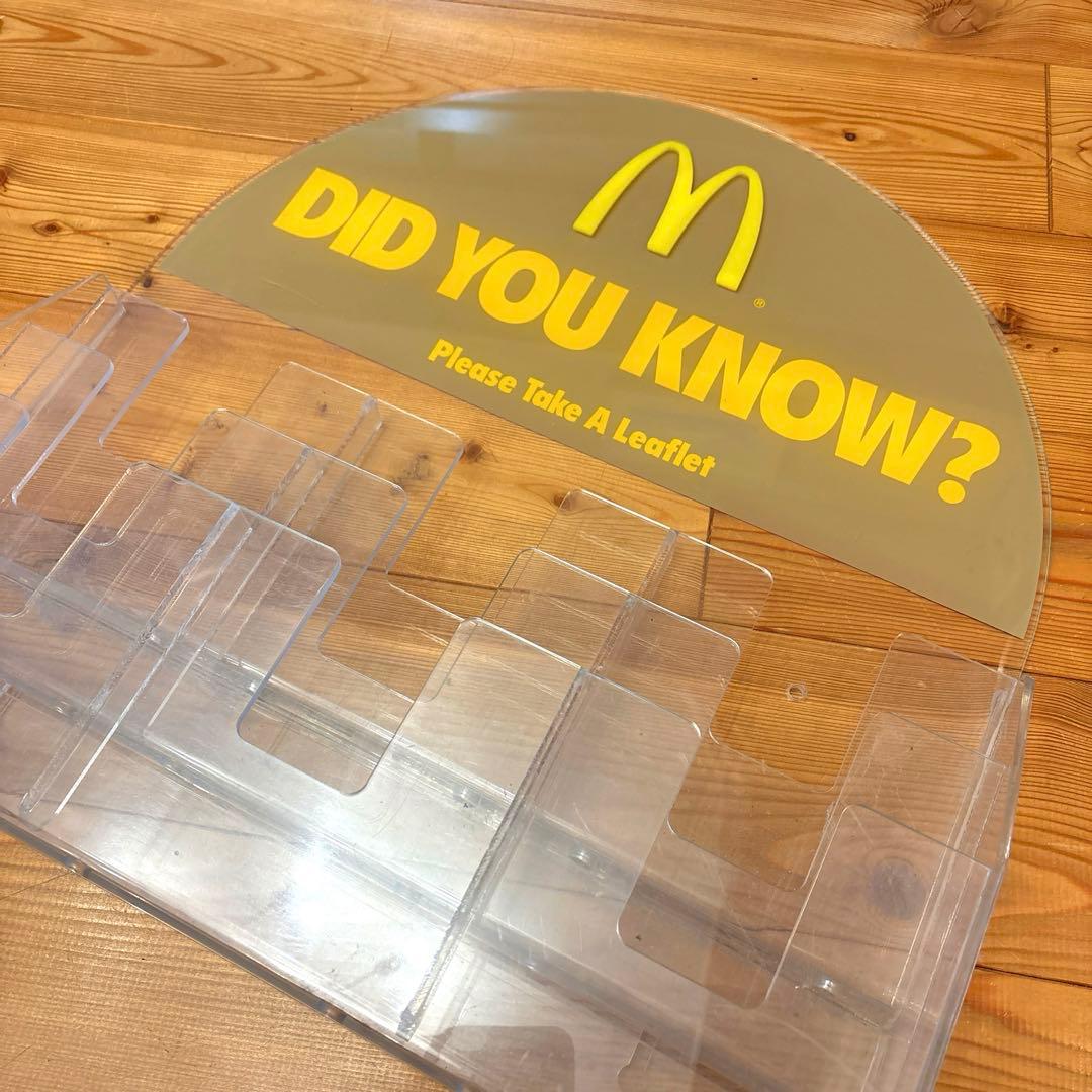 90’s マクドナルド　ディスプレイ　ショーケース　店舗用　シェルフ　アメトイ