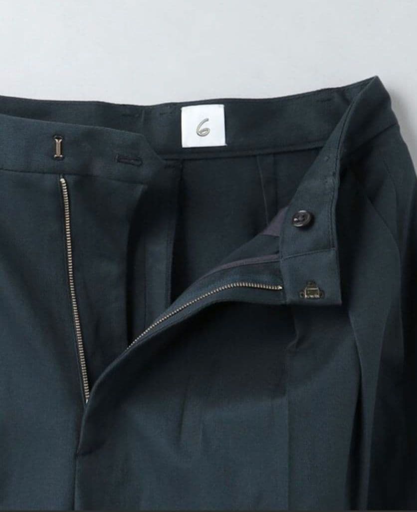 6 ROKU タックパンツ　ネイビー　34