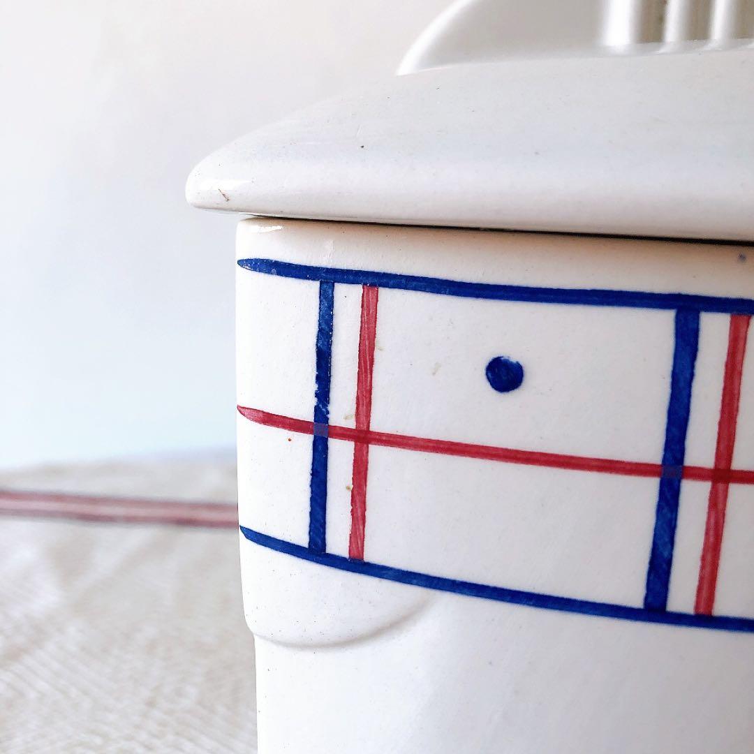 リュネヴィル 陶器製キャニスター FARINE フランスアンティーク食器