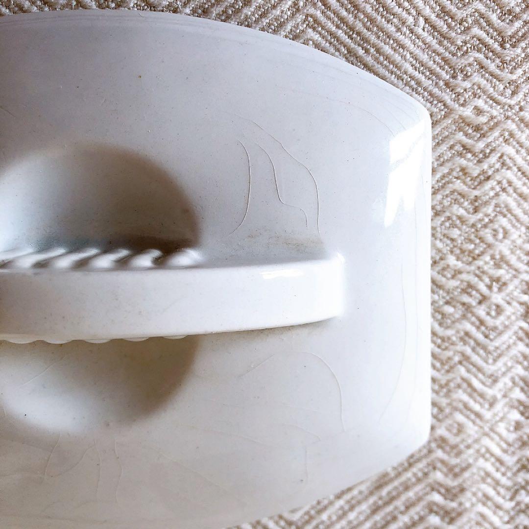 リュネヴィル 陶器製キャニスター FARINE フランスアンティーク食器