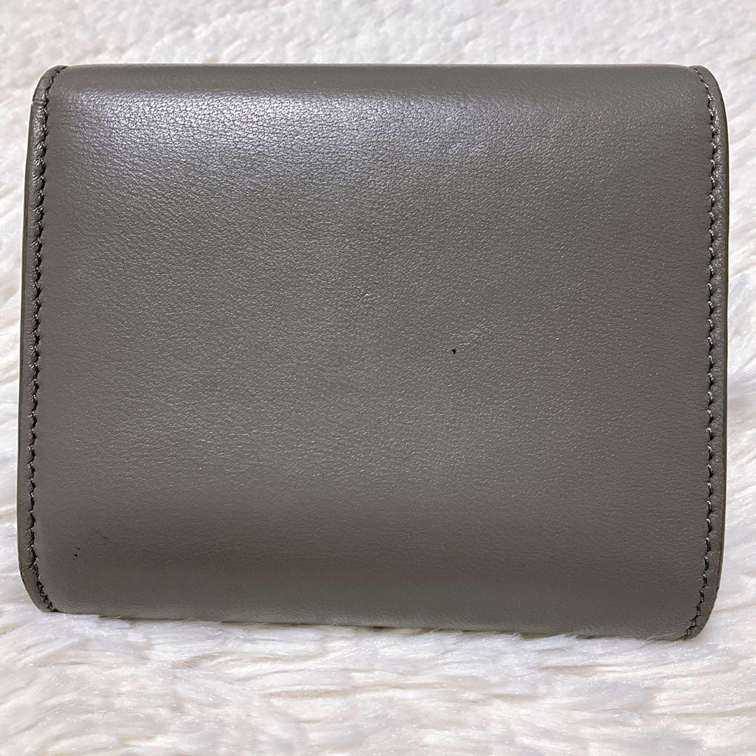 ♡正規品♡セリーヌ 三つ折り財布 トリオンフ スモールウォレット レザー グレー