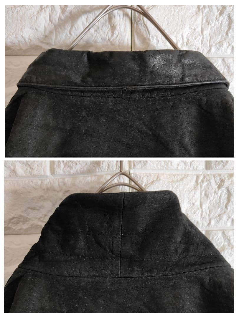 地図柄 裏地 A2 本革 フライトレザージャケット つや消し ブラック 2XL