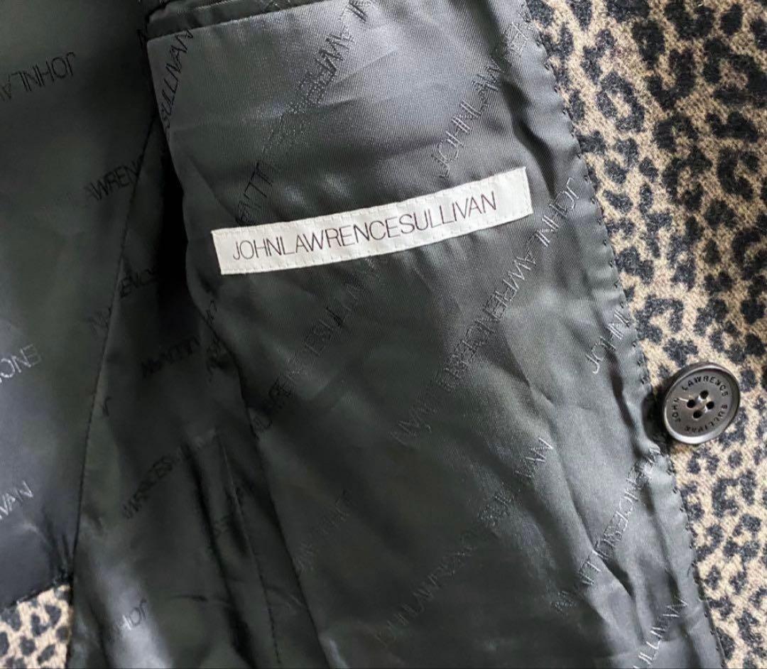 太*郎様 サリバン　レオパードフランネルダブルブレステッドコート