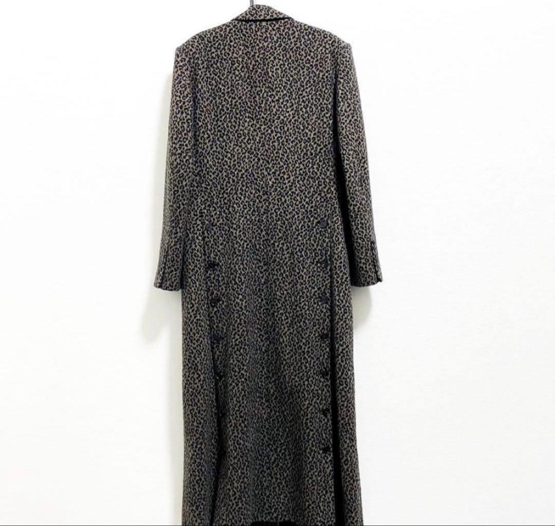 太*郎様 サリバン　レオパードフランネルダブルブレステッドコート