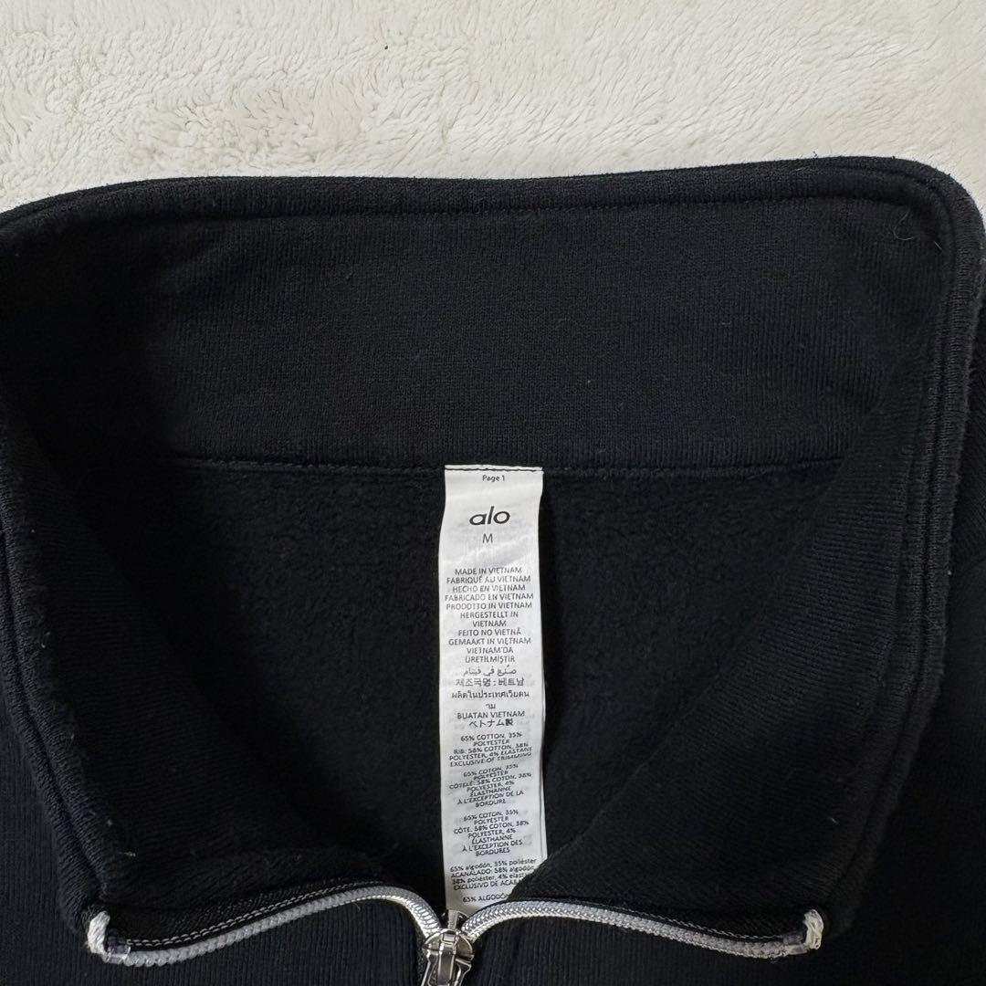 ALO Yoga ハーフジップ Mサイズ　スウェット　トレーナー　黒