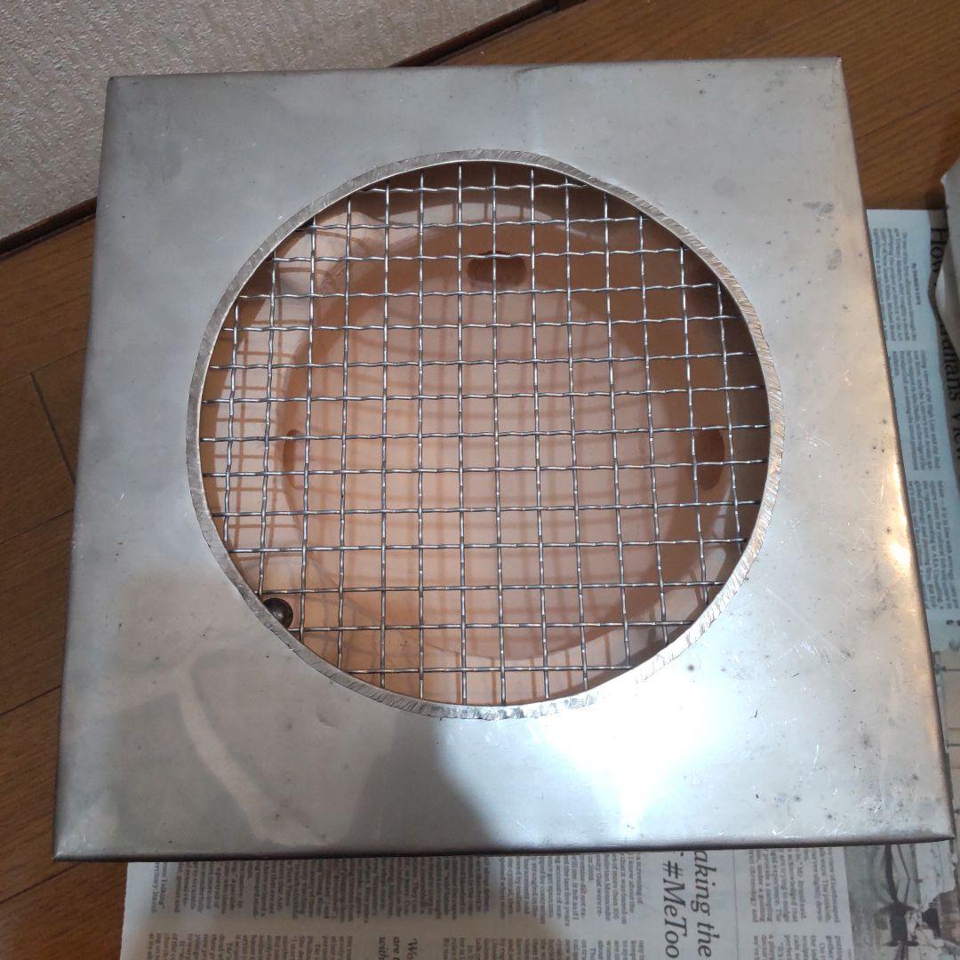 ③④新品未使用 飛騨こんろ 7号 陶器製 四角形 七輪 網 木製敷き付