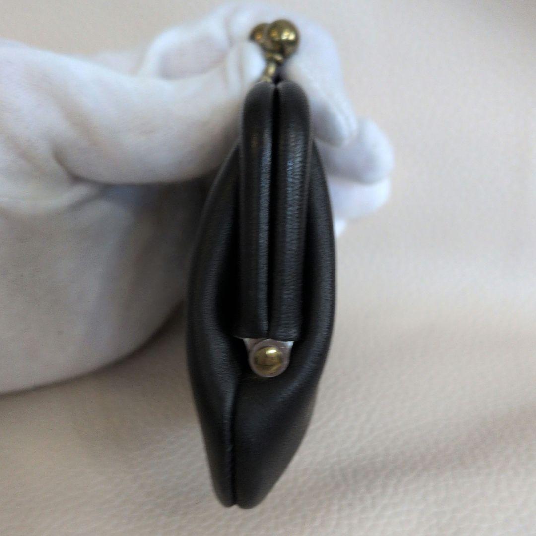 希少!!美品✨コーチ　がま口　レザー　ブラック　ケース　小物入れ　オールド