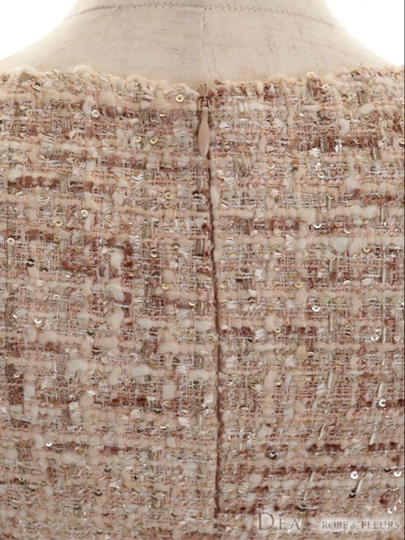 DEA. ツイードノースリーブ ミニキャバドレス XS