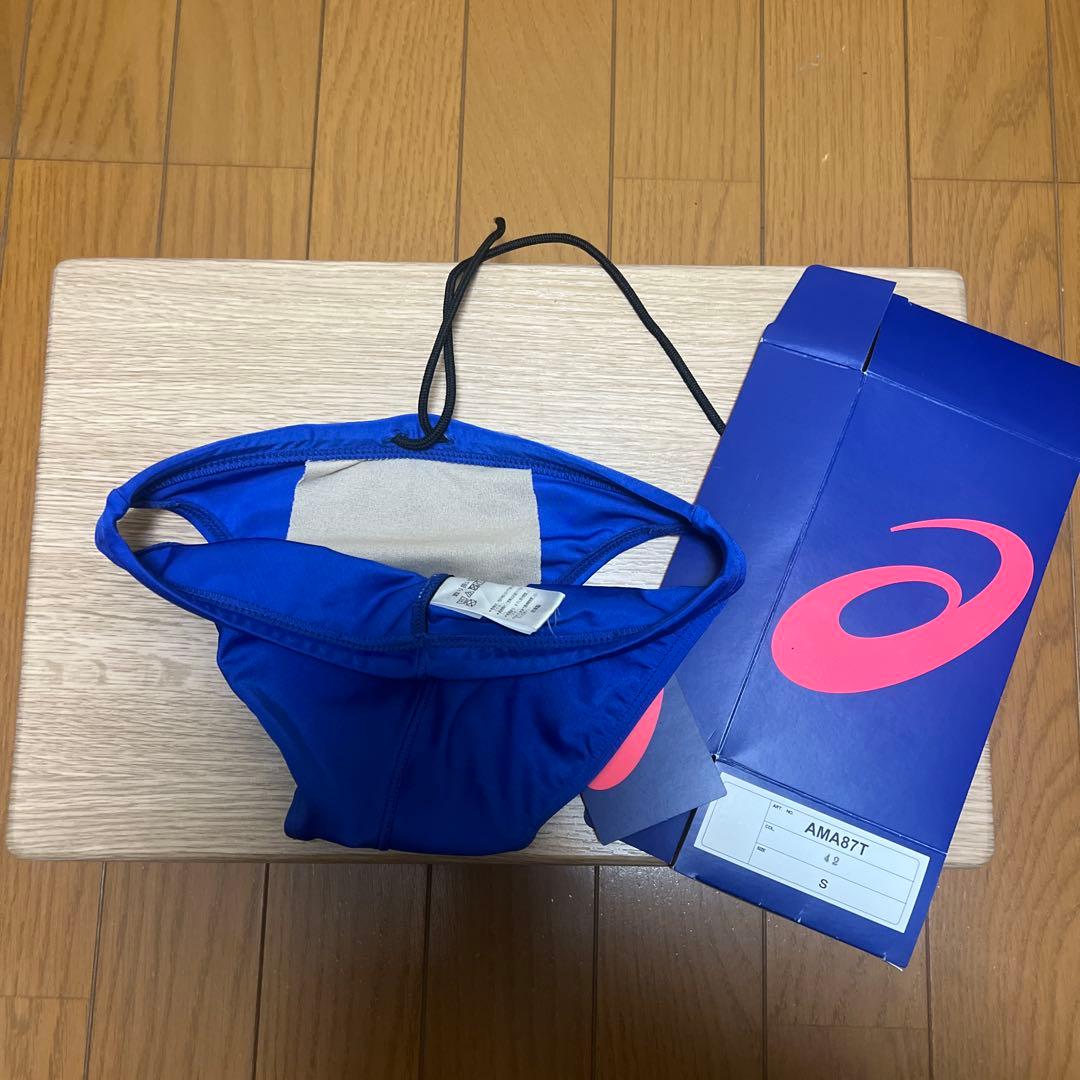 Sサイズ メンズ 競泳水着 アシックス 競パン ブルー