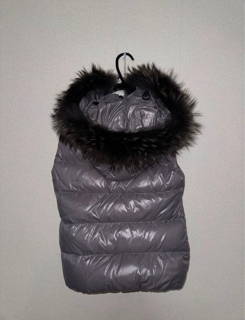 DUVETICA デュべチカ ダウンベスト リアルファー グレー レアカラー