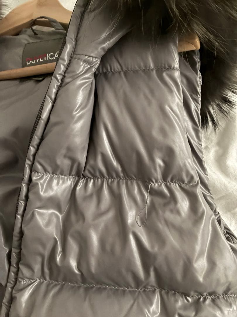 DUVETICA デュべチカ ダウンベスト リアルファー グレー レアカラー