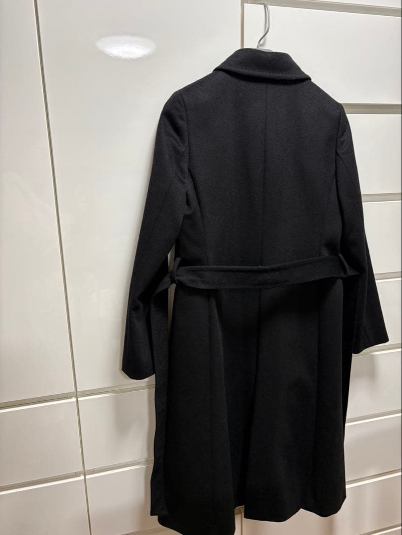 新品未使用タグ付 INED カシミヤ100% ロングコート ブラック 9号