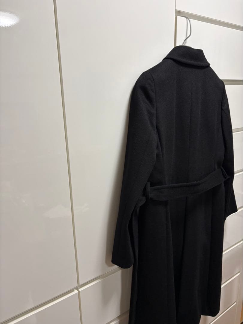 新品未使用タグ付 INED カシミヤ100% ロングコート ブラック 9号