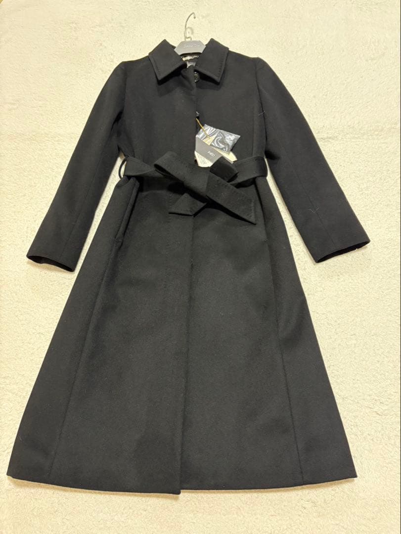 新品未使用タグ付 INED カシミヤ100% ロングコート ブラック 9号