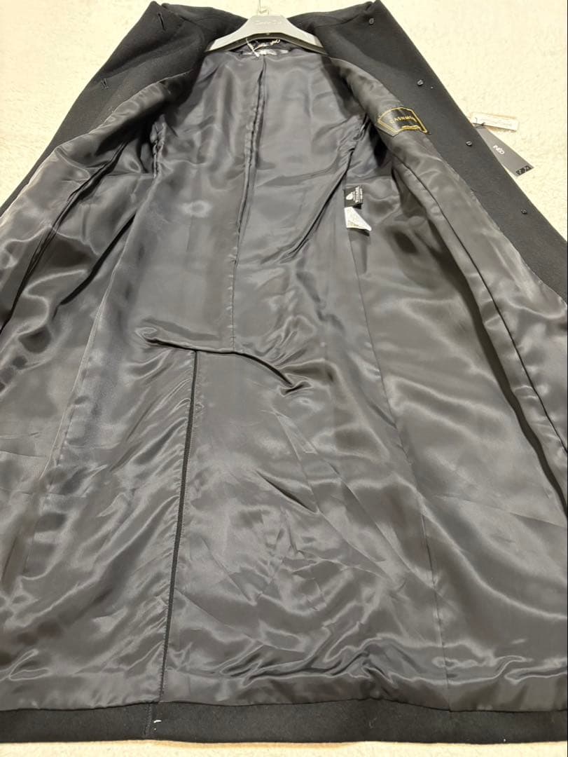 新品未使用タグ付 INED カシミヤ100% ロングコート ブラック 9号