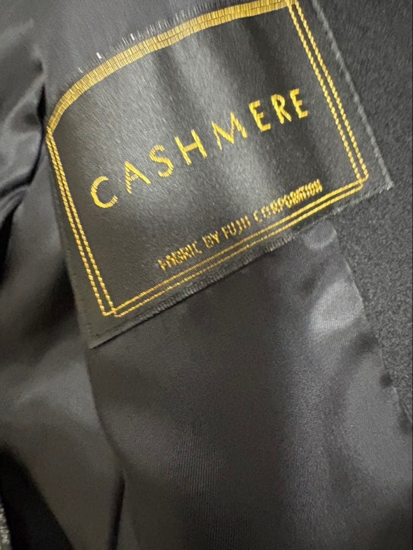 新品未使用タグ付 INED カシミヤ100% ロングコート ブラック 9号