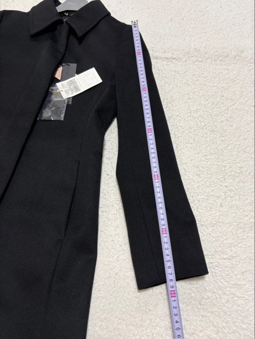 新品未使用タグ付 INED カシミヤ100% ロングコート ブラック 9号