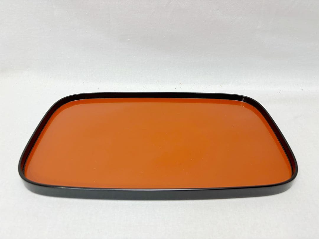 未使用 懐石道具 輪島塗 大向高洲堂造 木製 小判形 盆 膳 5客揃 刻印 共箱