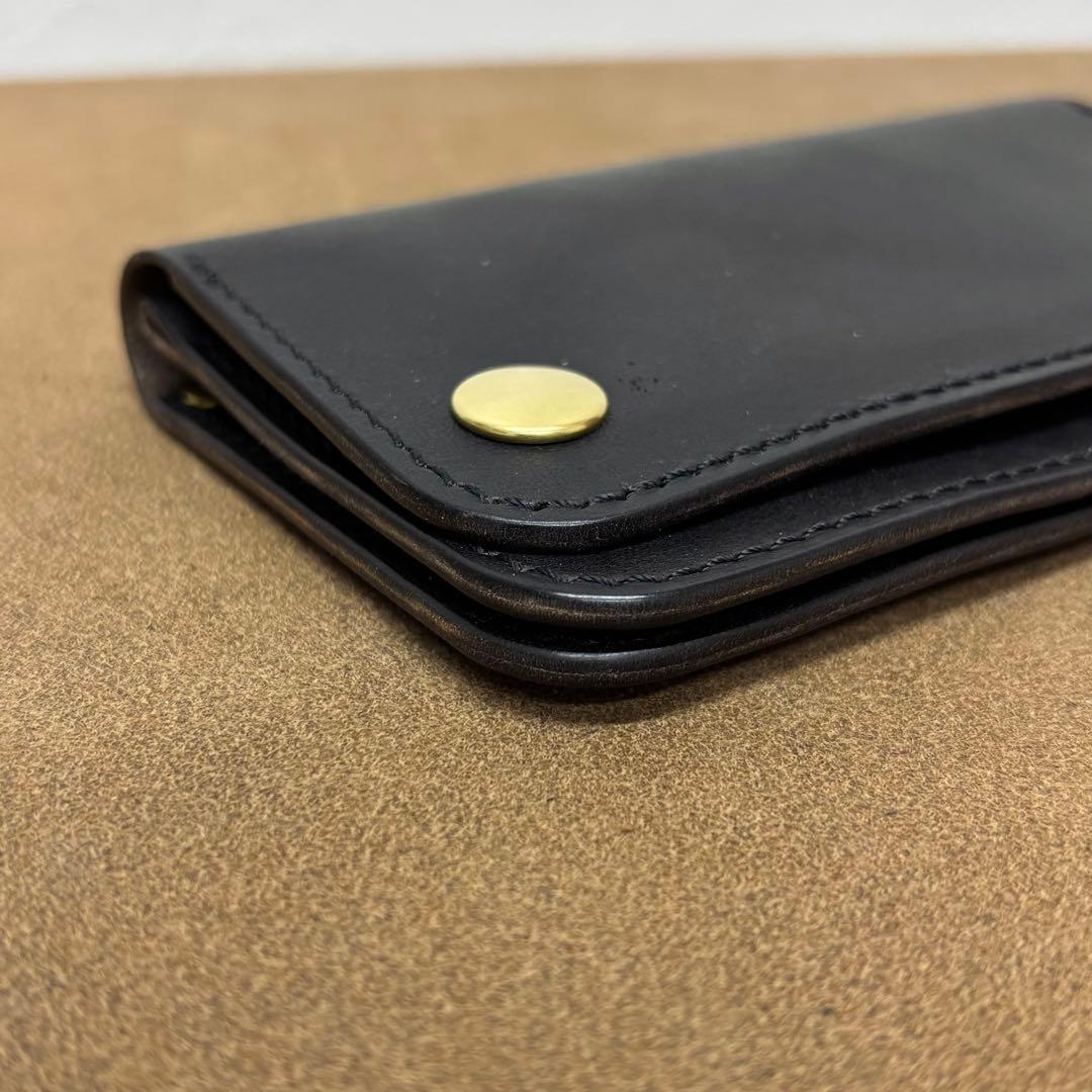 ホースバット　トラッカーウォレット　ミドル　焦茶　2層　guidi