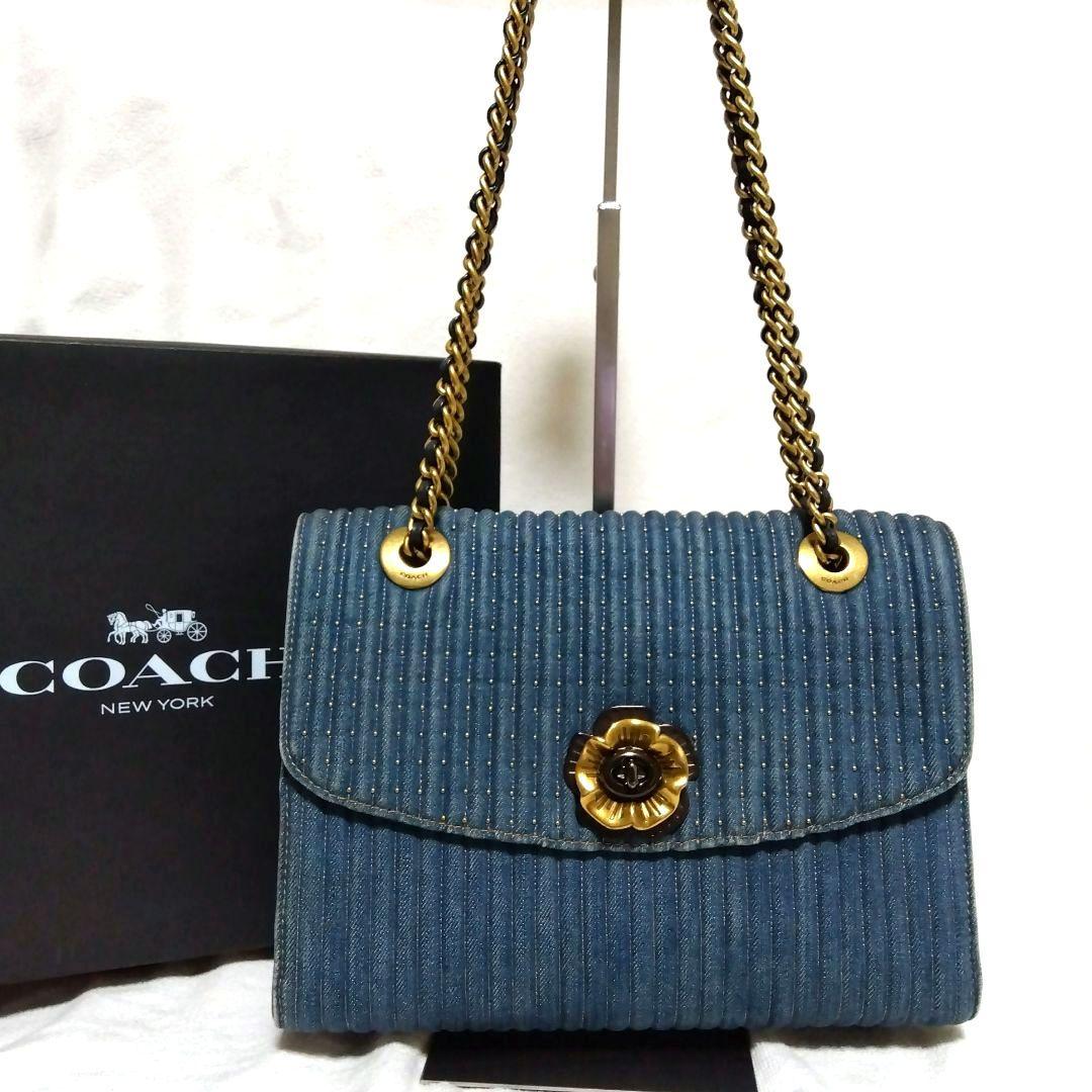 COACH パーカー ショルダーバッグ キルティング ティローズ 日本限定