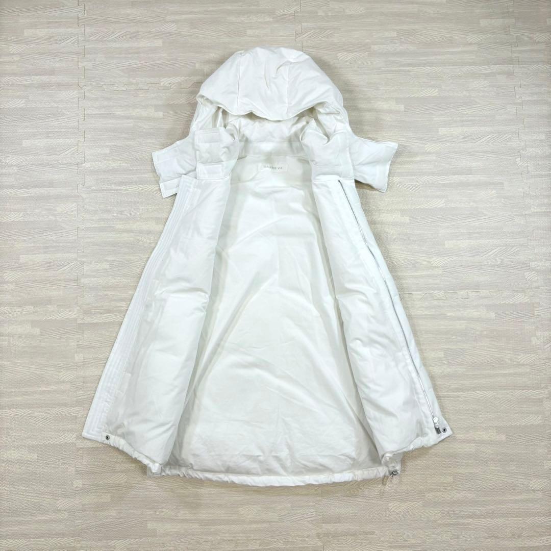 未使用級✨ギャルリーヴィー　近年モデル　コットンピーチダウン ロングベスト　白