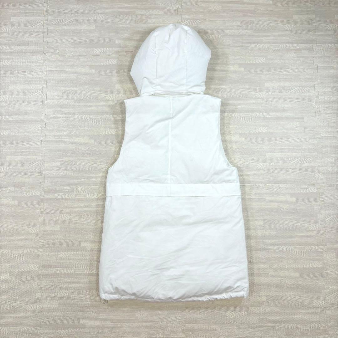 未使用級✨ギャルリーヴィー　近年モデル　コットンピーチダウン ロングベスト　白