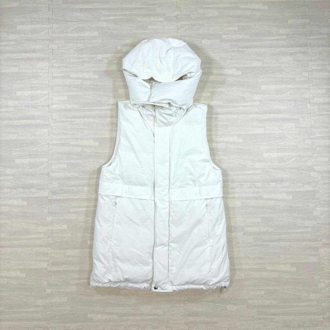 未使用級✨ギャルリーヴィー　近年モデル　コットンピーチダウン ロングベスト　白