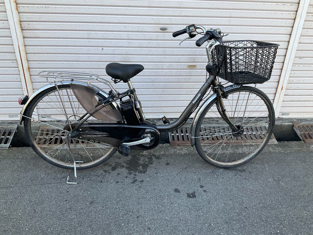 パナソニック最新機種電動アシスト自転車viviDX26インチグレー系ボディー