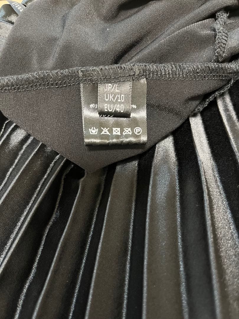 社交ダンス　黒 プリーツスカート