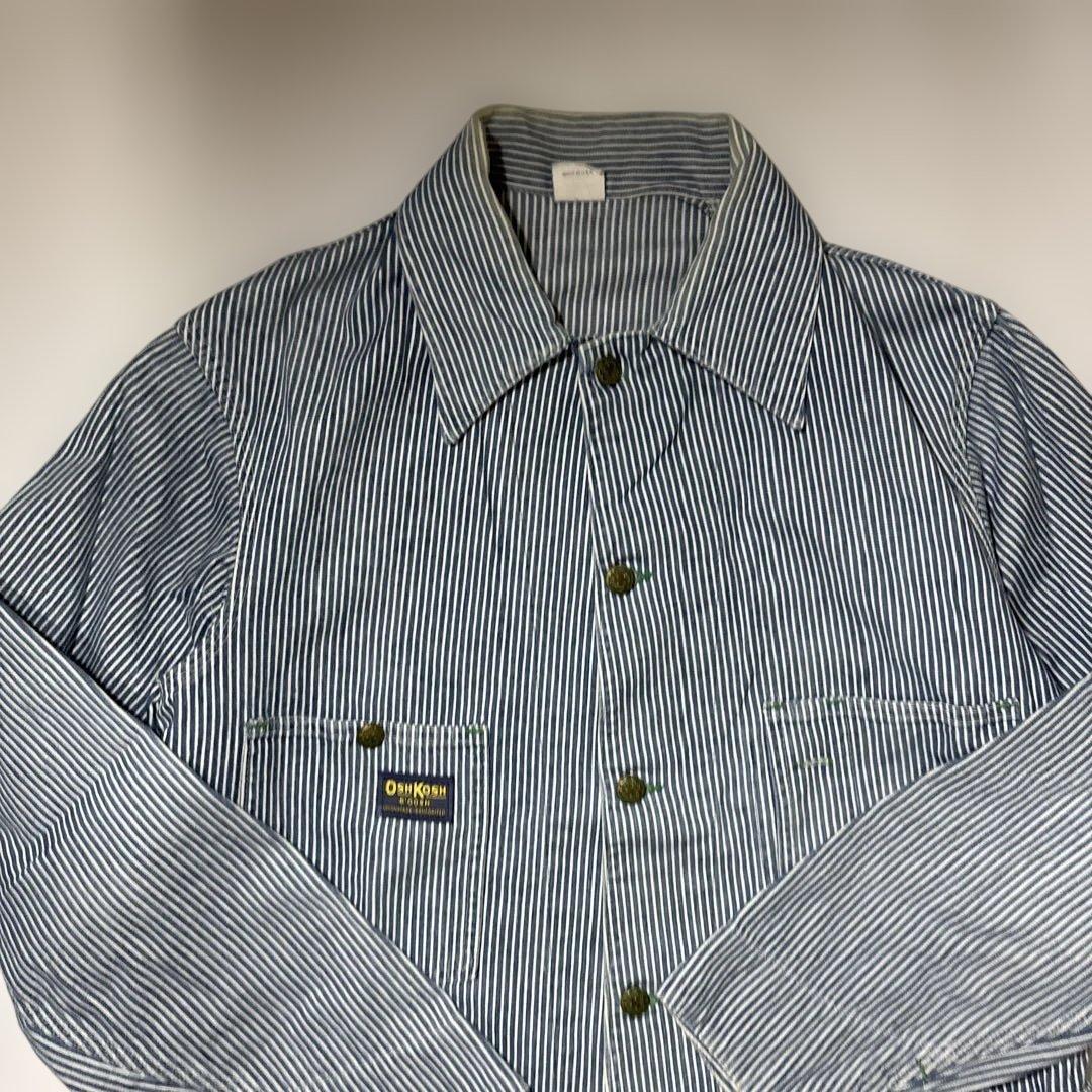 80s〜 OSHKOSH オシュコシュ ヒッコリー　カバーオール　usa製