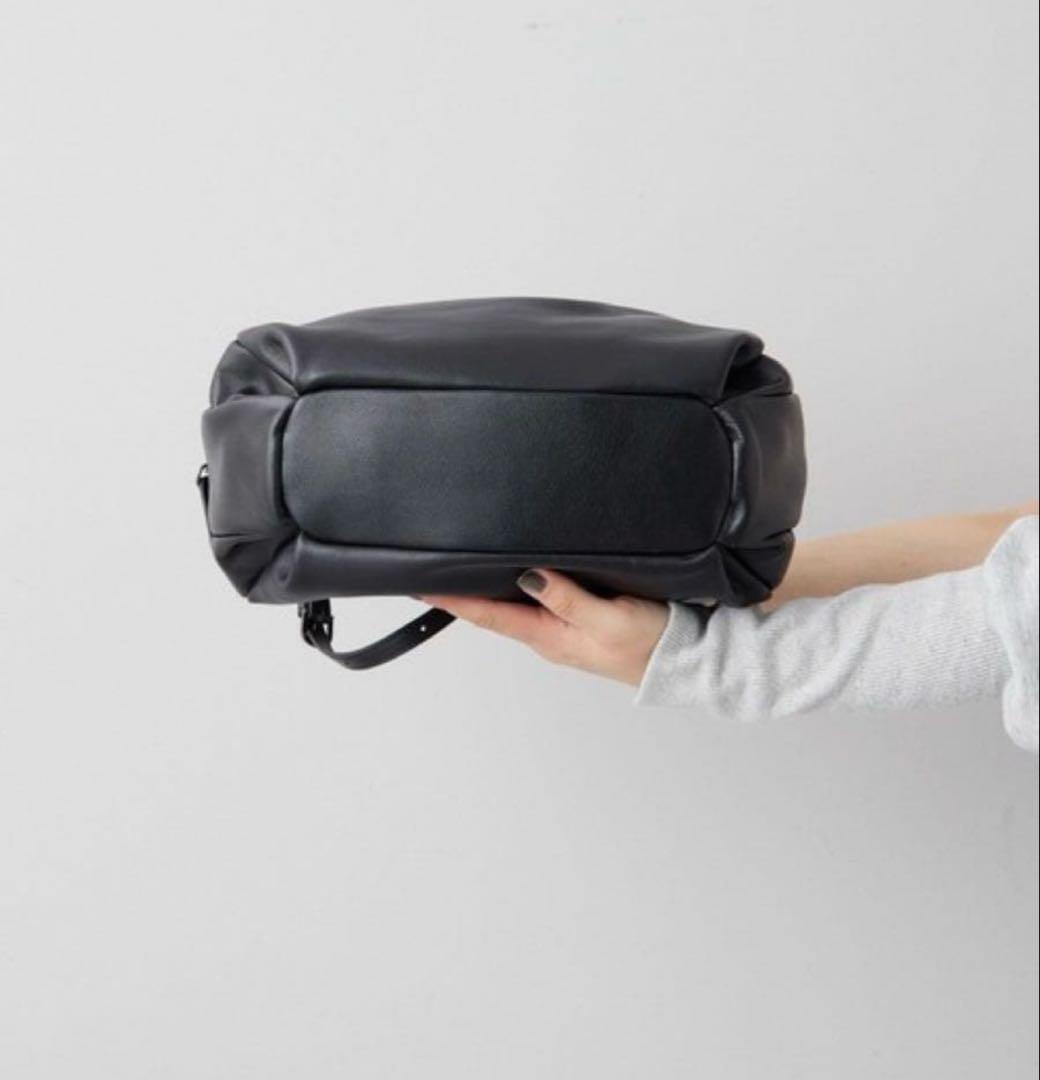 イアパピヨネ　本革 430g コロンボストンバッグ ブラック